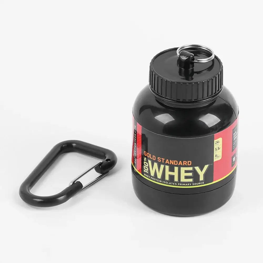 Mini Portable Protein Bottle with Keychain – Health Funnel & Holder