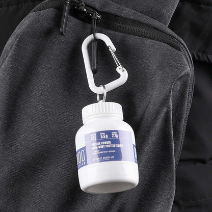 Mini Portable Protein Bottle with Keychain – Health Funnel & Holder