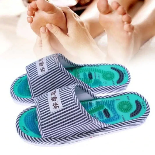 HANRIVER Magnetic Acupuncture Shiatsu Foot Massage Slippers