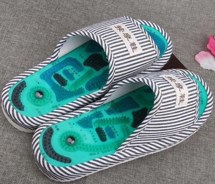 HANRIVER Magnetic Acupuncture Shiatsu Foot Massage Slippers