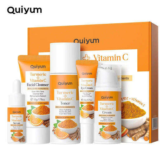 Hot Turmeric Skincare Set – Toner, Serum & Facial Scrub