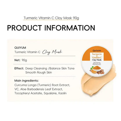Turmeric & Vitamin C Mud Mask – Clarifies & Fights Acne
