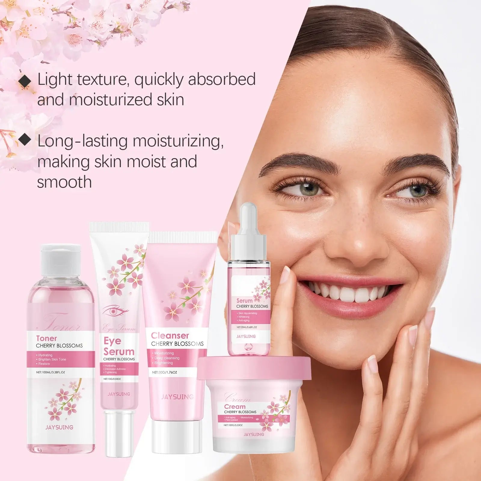 Sakura Skincare Set – 5-in-1 Brightening & Anti-Wrinkle