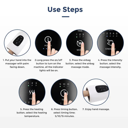 Electric Hand Massager – Heat & Air Compression Therapy