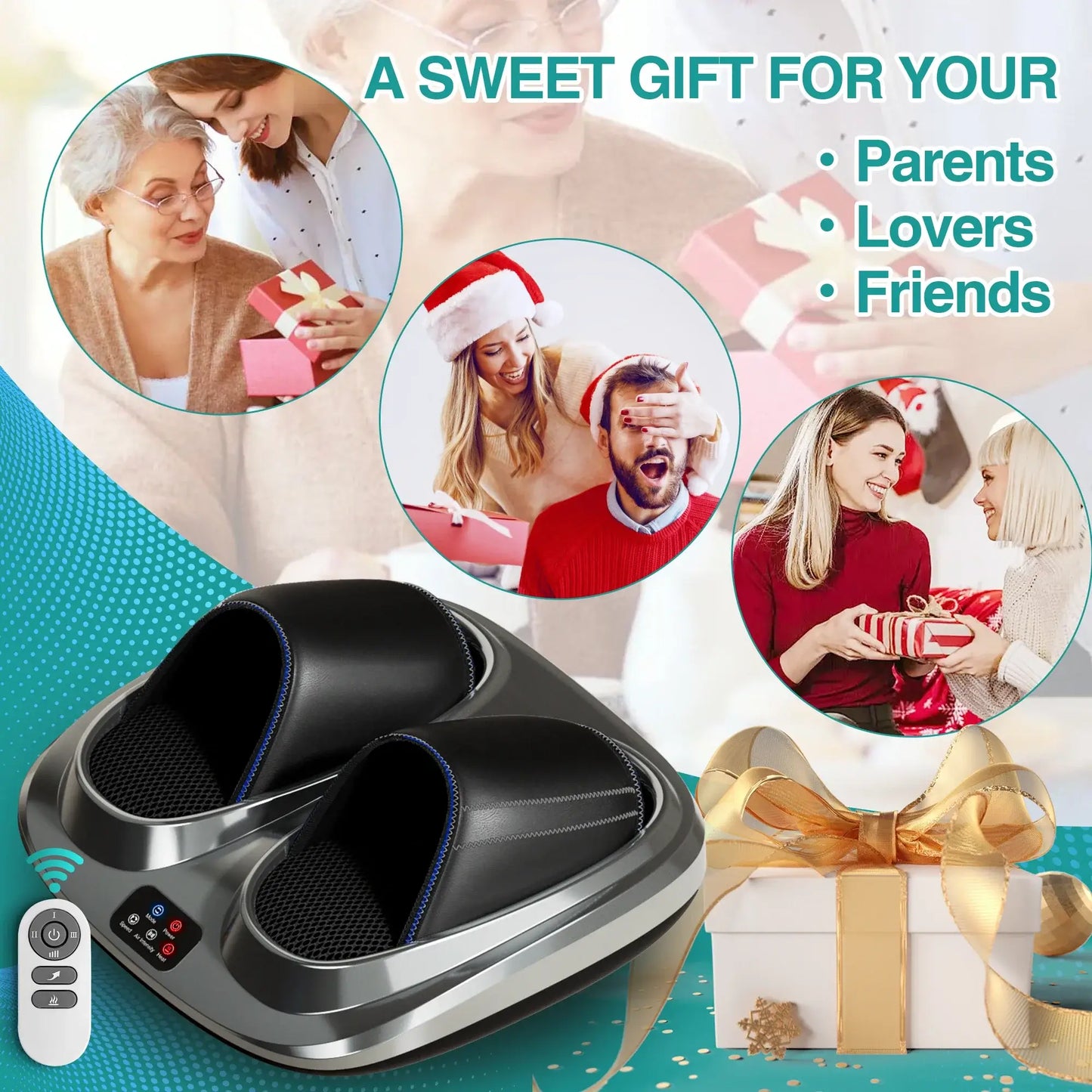 Foot Massager with Heat – Kneading & Rolling Therapy for Feet