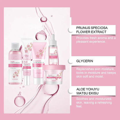 Sakura Skincare Set – 5-in-1 Brightening & Anti-Wrinkle