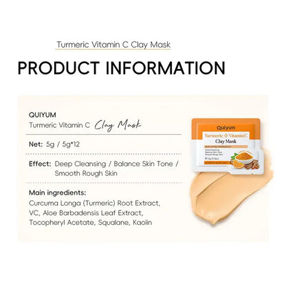 Turmeric & Vitamin C Mud Mask – Clarifies & Fights Acne
