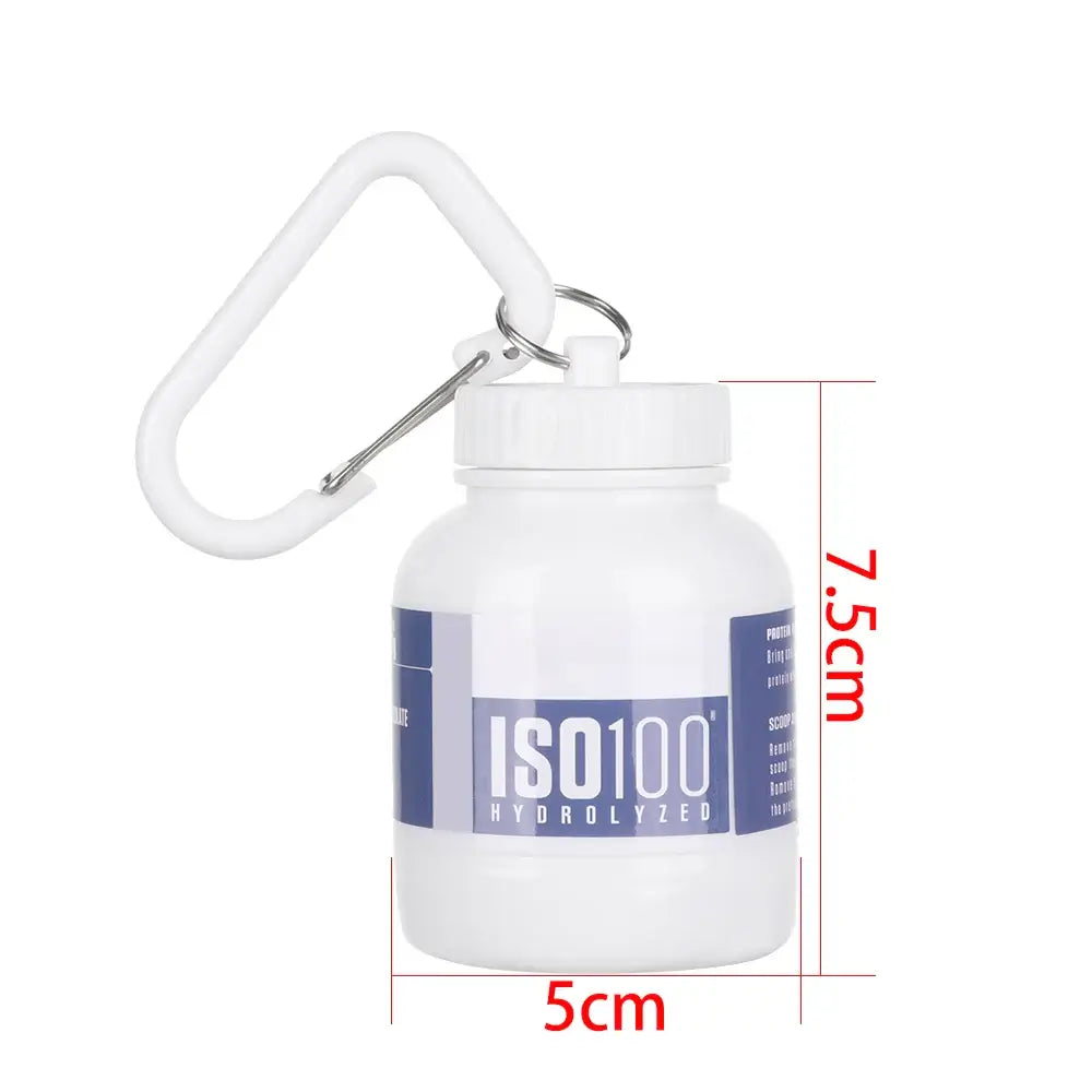 Mini Portable Protein Bottle with Keychain – Health Funnel & Holder