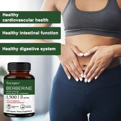 Berberine, Cinnamon & Turmeric Capsules – Immune & Heart Support