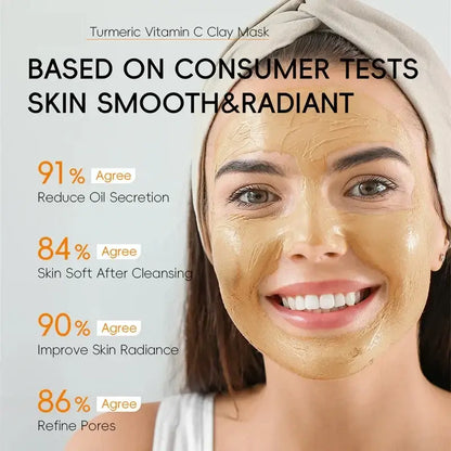 Turmeric & Vitamin C Mud Mask – Clarifies & Fights Acne