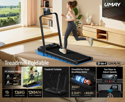 Walking Pad Treadmill – Lightweight Under-Desk with LED Display