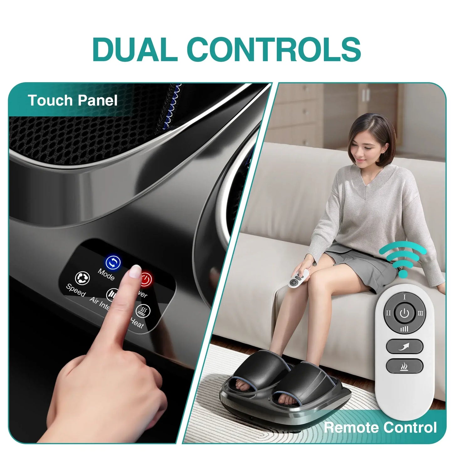 Foot Massager with Heat – Kneading & Rolling Therapy for Feet