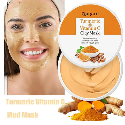 Turmeric & Vitamin C Mud Mask – Clarifies & Fights Acne