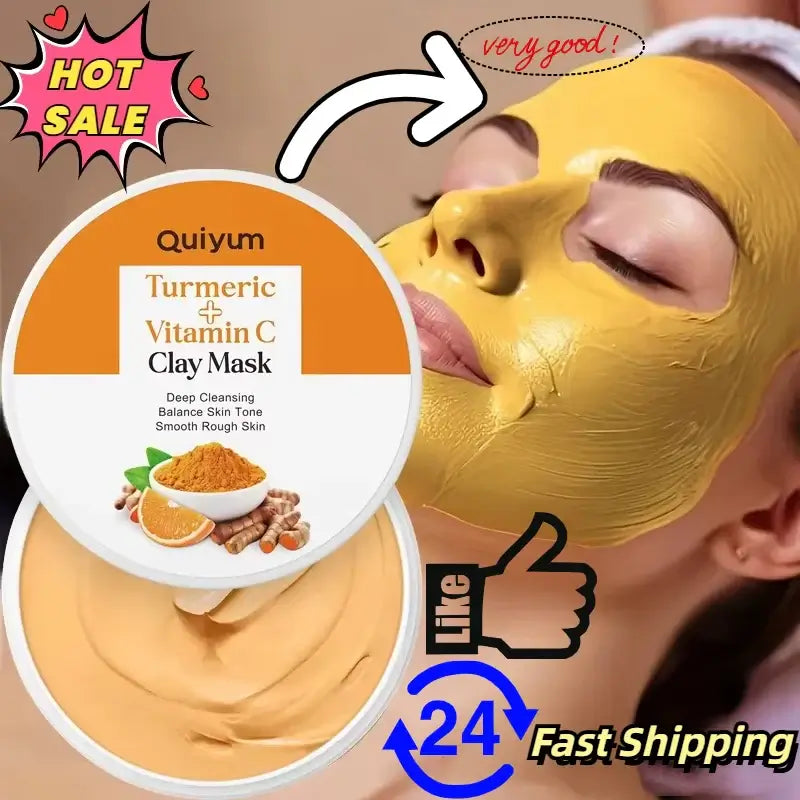 Turmeric & Vitamin C Mud Mask – Clarifies & Fights Acne