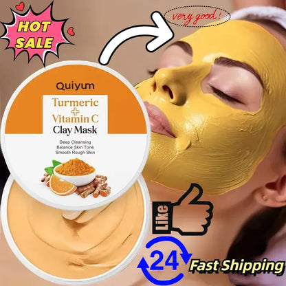 Turmeric & Vitamin C Mud Mask – Clarifies & Fights Acne