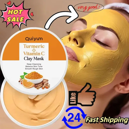 Turmeric & Vitamin C Mud Mask – Clarifies & Fights Acne