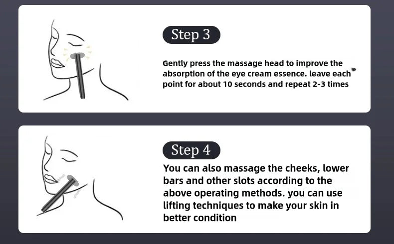 Eye Beauty Device With Long-Lasting Battery – 6-in-1 Multifunctional Eye Massager &amp; Brightening Tool