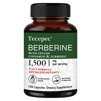 Berberine, Cinnamon & Turmeric Capsules – Immune & Heart Support