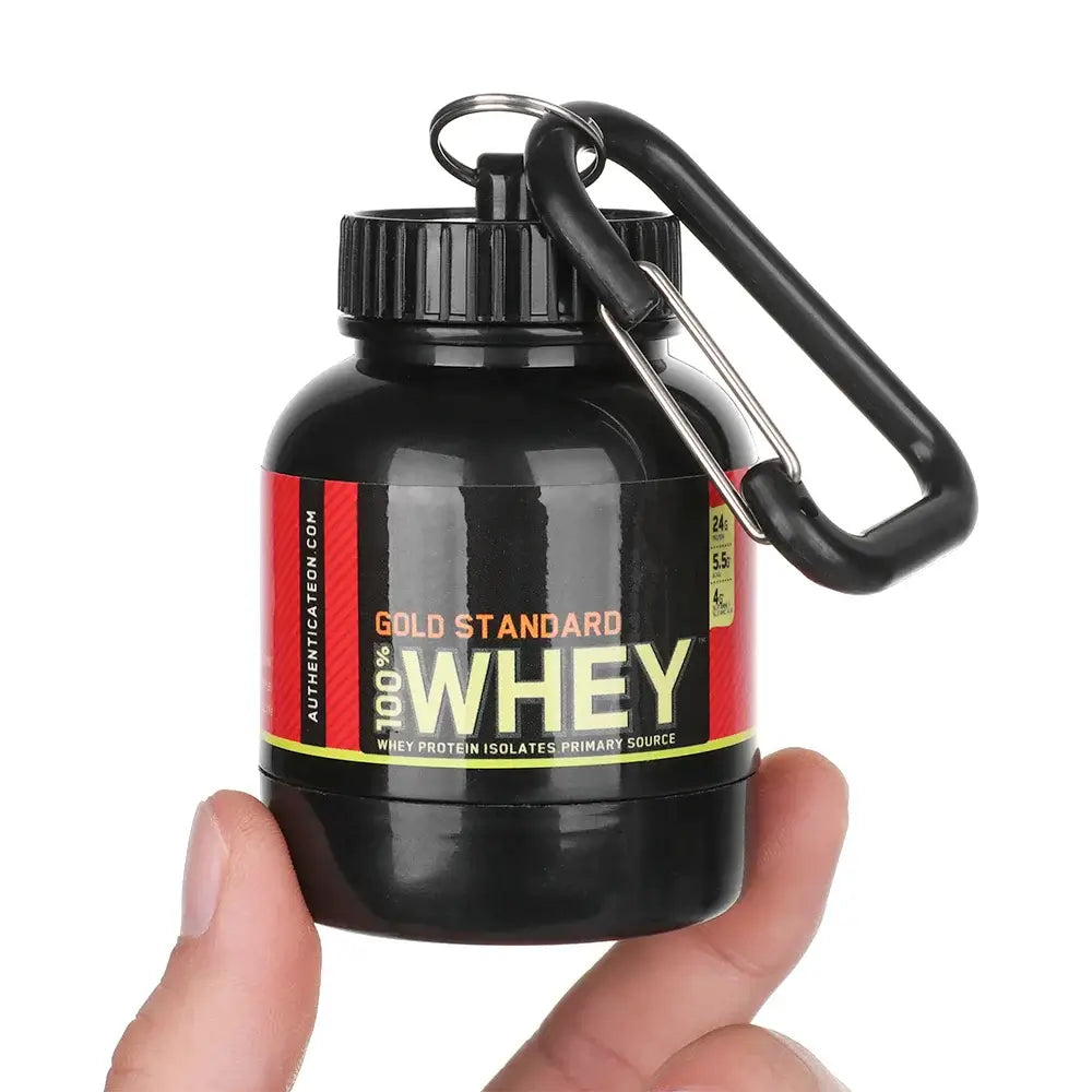 Mini Portable Protein Bottle with Keychain – Health Funnel & Holder