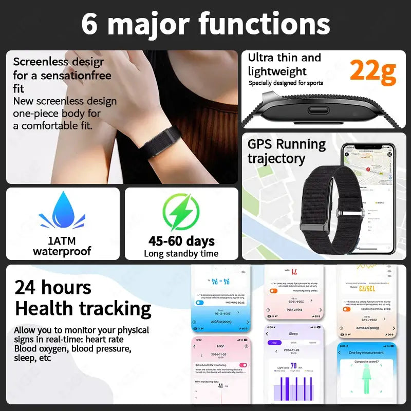 LIGE Smart Wristband – All-Day Health & Fitness Tracker