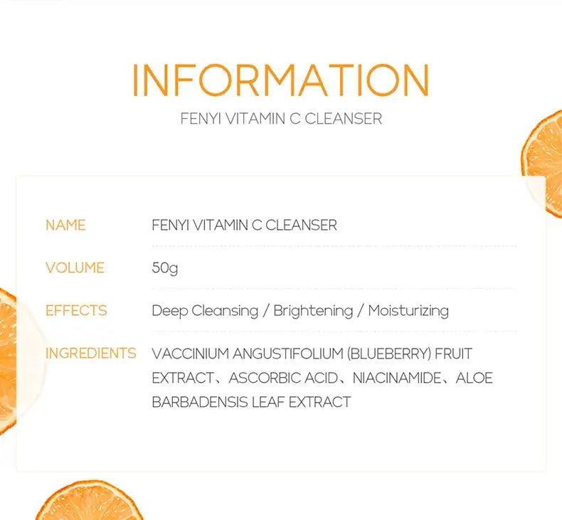 Vitamin C Facial Cleanser – Deep Clean & Moisturize