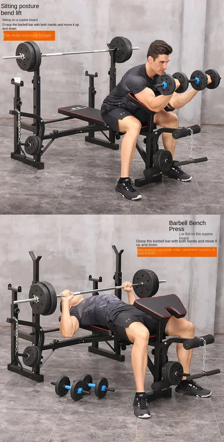 Foldable Weightlifting Bench – Multifunctional for Home