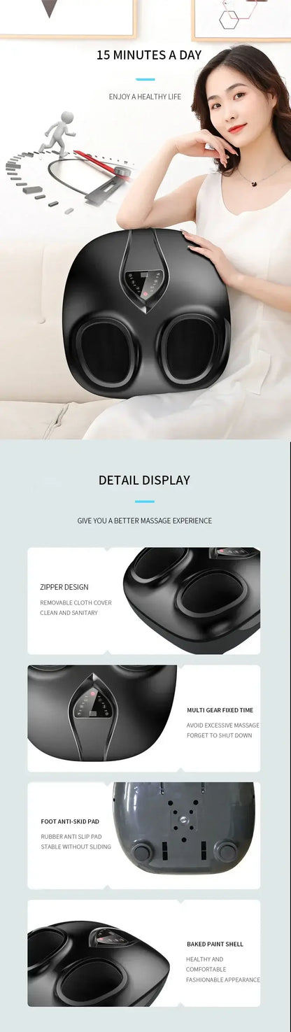 6D Electric Shiatsu Foot Massager – Heat, Air & Vibration Relief