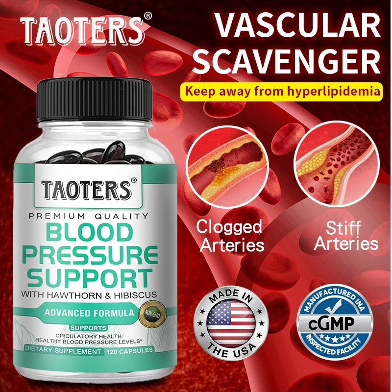 Premium blood pressure supplement for cardiovascular and heart health, helping balance blood pressure and improve blood flow