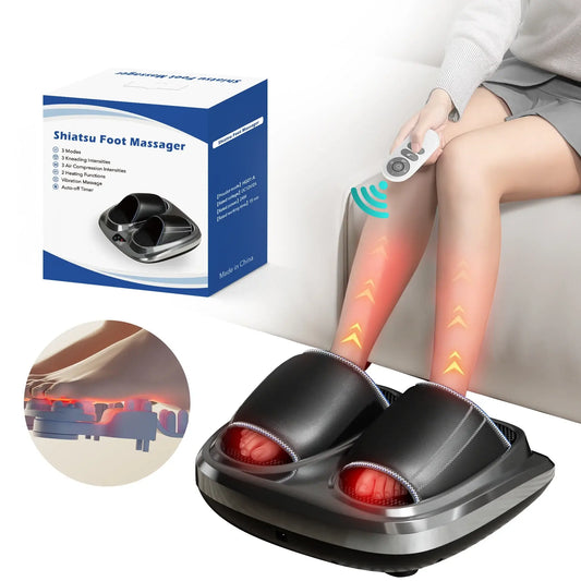 Foot Massager with Heat – Kneading & Rolling Therapy for Feet