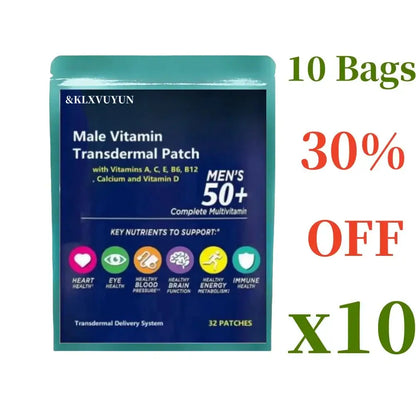 Men’s 50+ Multivitamin Patch – Immune & Bone Support