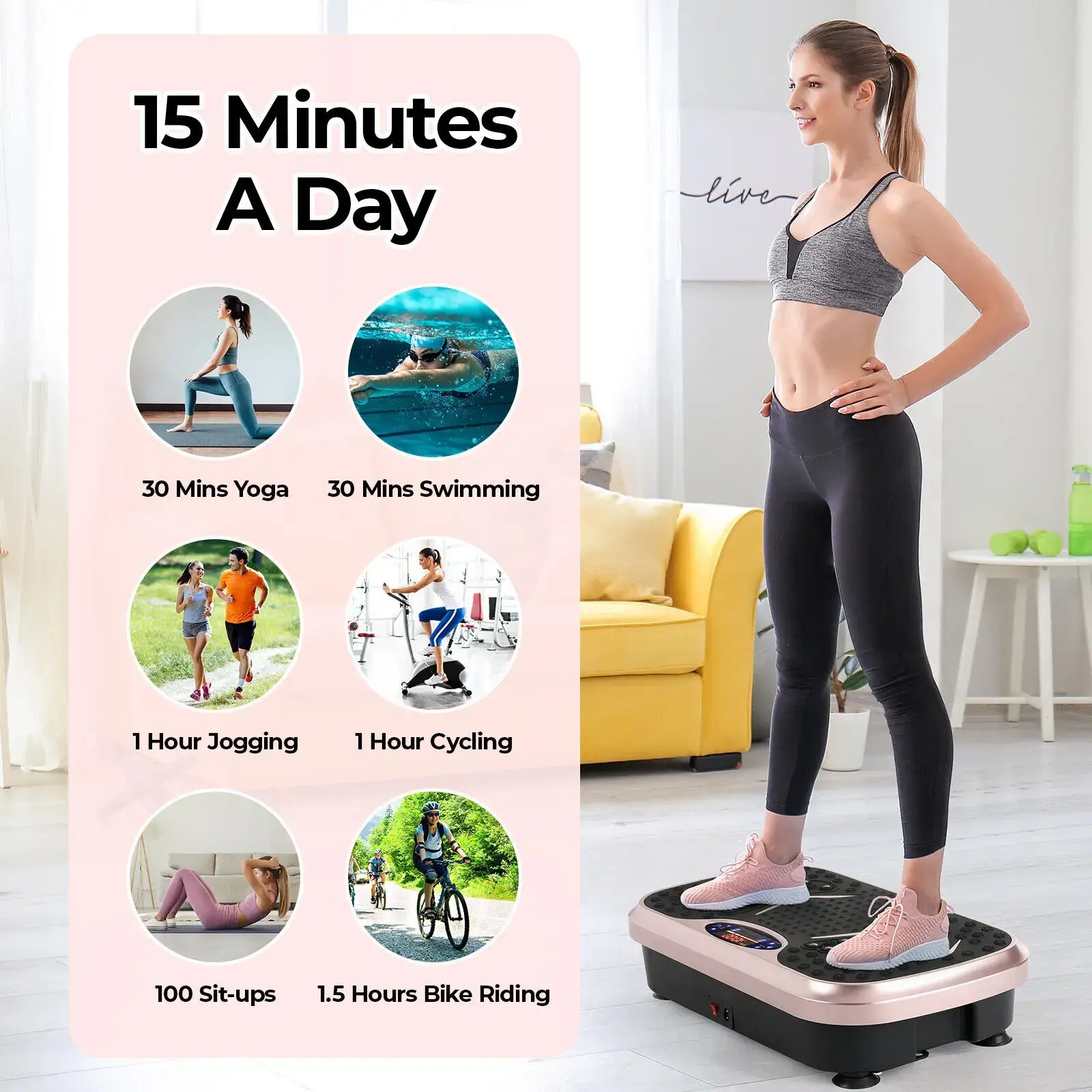 Vibration Plate Machine – Full Body Workout & Lymphatic Drainage