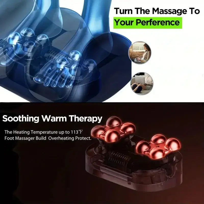 Extra Large Electric Foot & Leg Massager – Heat & Deep Kneading