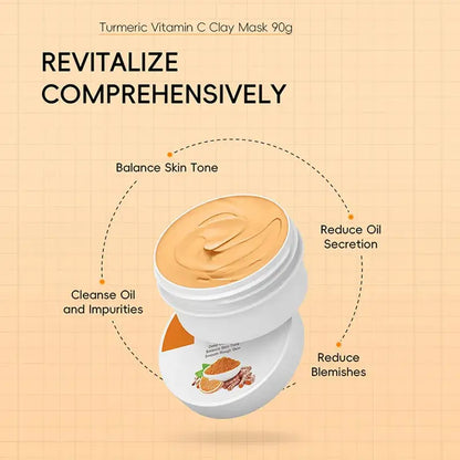 Turmeric & Vitamin C Mud Mask – Clarifies & Fights Acne