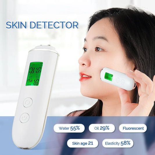 Skin Moisture Detector Face Skin Moisture&Oil Content Skin Analyzer Elastic Skin Age Test Meter Fluorescent Agent Detector