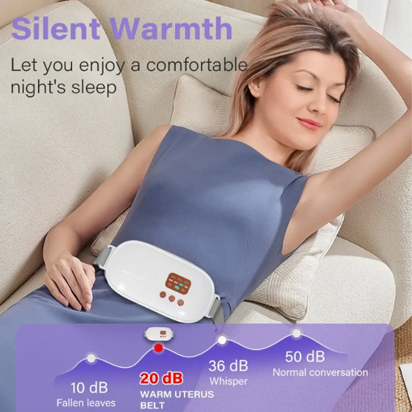 Abdominal & Waist Heating Massage Belt – Pain Relief & Slimming