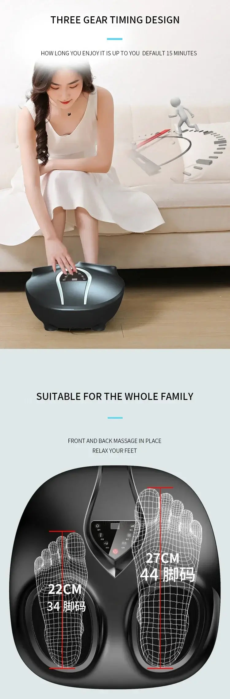 6D Electric Shiatsu Foot Massager – Heat, Air & Vibration Relief