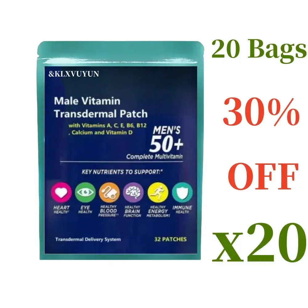 Men’s 50+ Multivitamin Patch – Immune & Bone Support