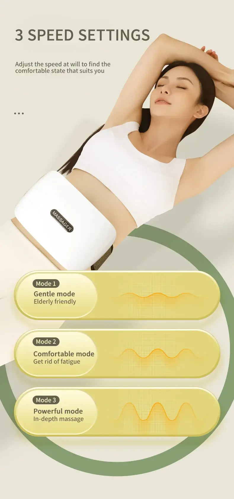 Automatic Abdominal Massager – Bian Stone Belly Rub Tool