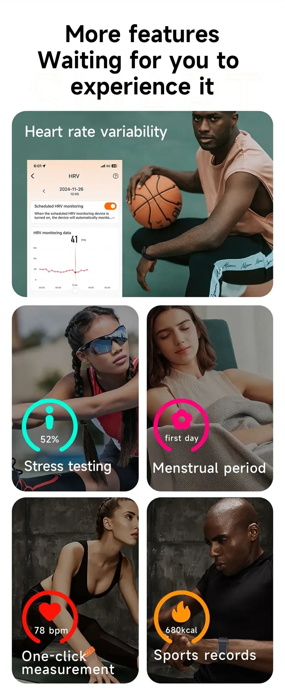 LIGE Smart Wristband – All-Day Health & Fitness Tracker