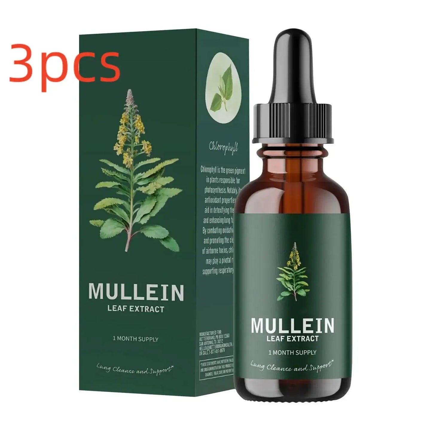 Mullein Leaf Extract Lung Support Drops – Respiratory Care 10ml