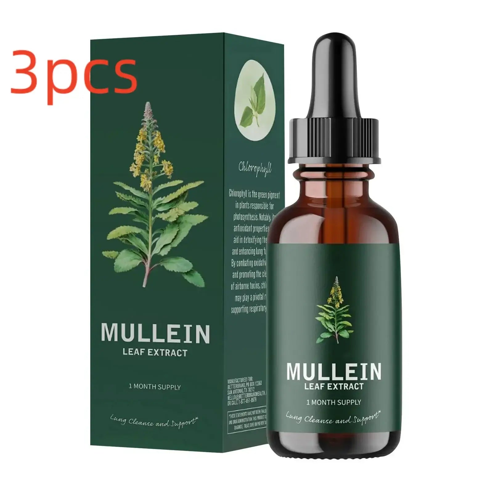 Mullein Leaf Extract Lung Support Drops – Respiratory Care 10ml