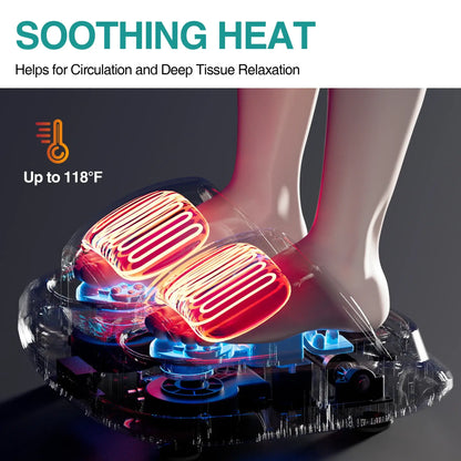 Foot Massager with Heat – Kneading & Rolling Therapy for Feet