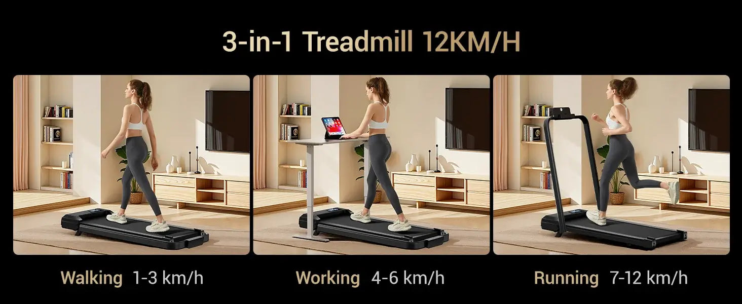 Walking Pad Treadmill – Lightweight Under-Desk with LED Display