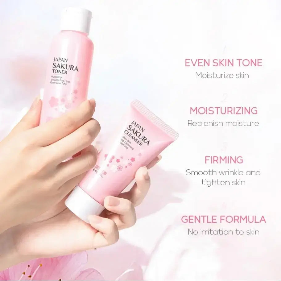 Sakura Skincare Set – 29pcs Deep Cleansing & Moisturizing Kit
