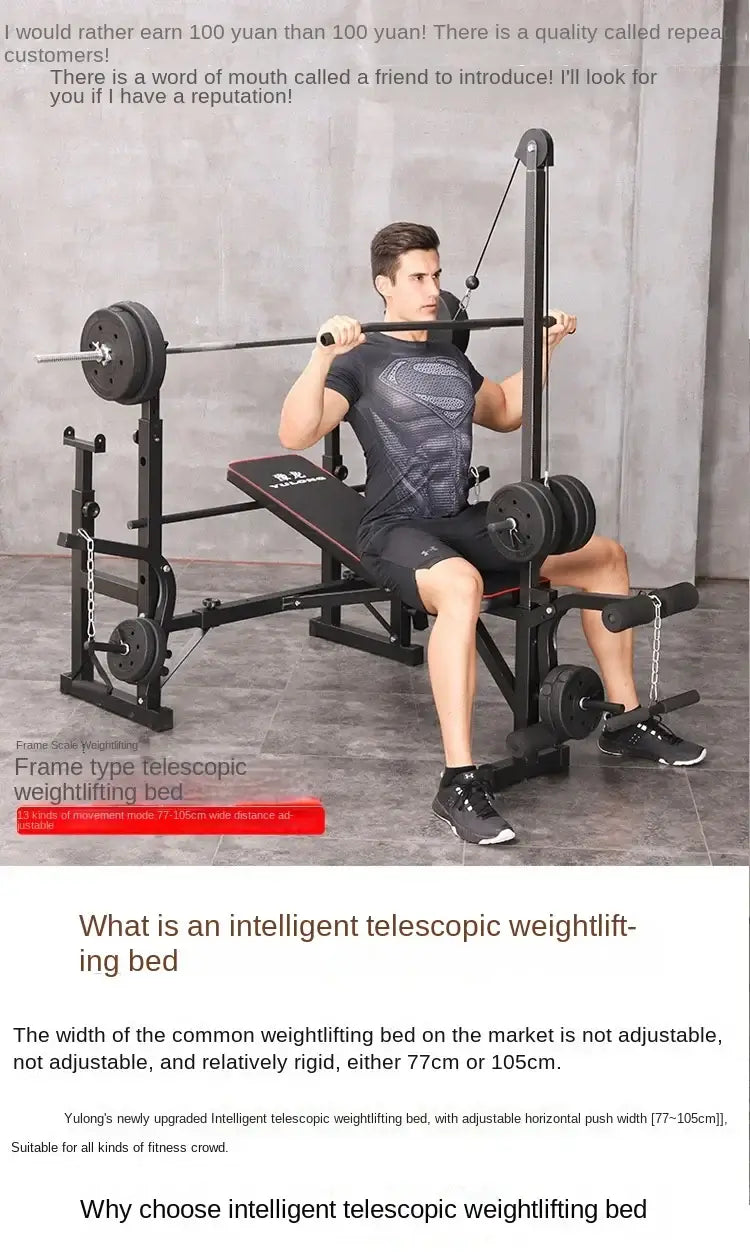 Foldable Weightlifting Bench – Multifunctional for Home