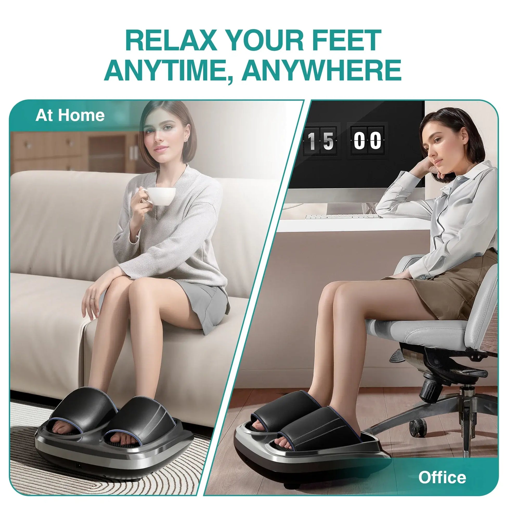 Foot Massager with Heat – Kneading & Rolling Therapy for Feet