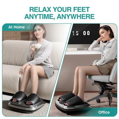 Foot Massager with Heat – Kneading & Rolling Therapy for Feet