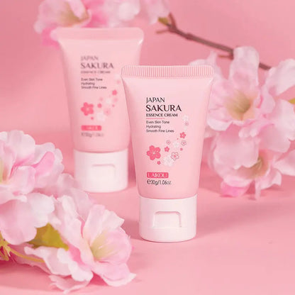 SAKURA  Skincare Set Complete Facial Care Including Eye Cream, Cleanser, Facial Oil, Lip Mask, PeelOff Mask Moisturizing For ALL
