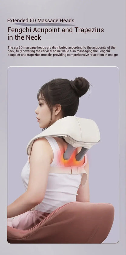 Electric Neck & Shoulder Massager – Shiatsu Kneading & Heat