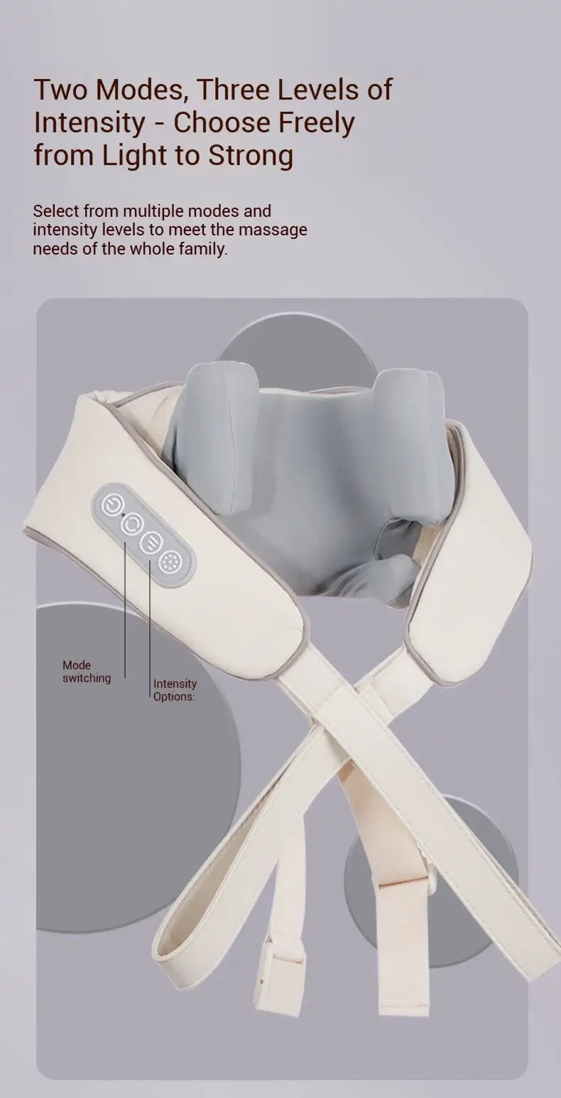 Electric Neck & Shoulder Massager – Shiatsu Kneading & Heat